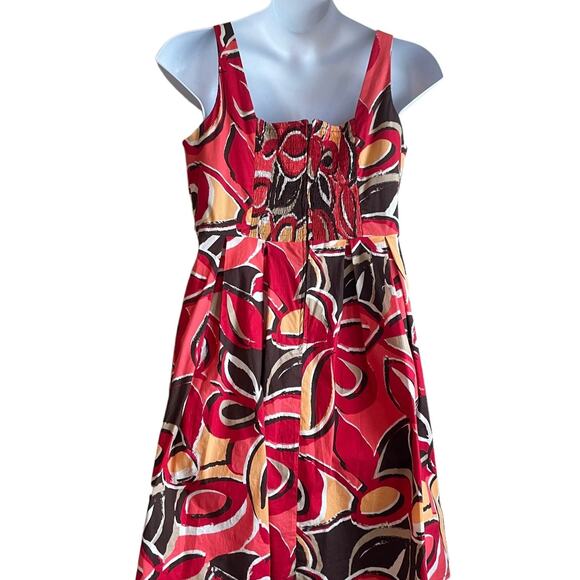 Cato Women Dress 16 Multicolor Abstract Print Smock Back Retro Style Rockabilly - Picture 4 of 16